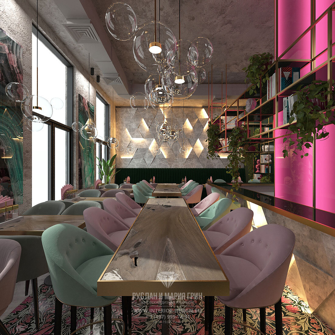 Дизайн кафе "Баранка" в ЖК "Фили Град"