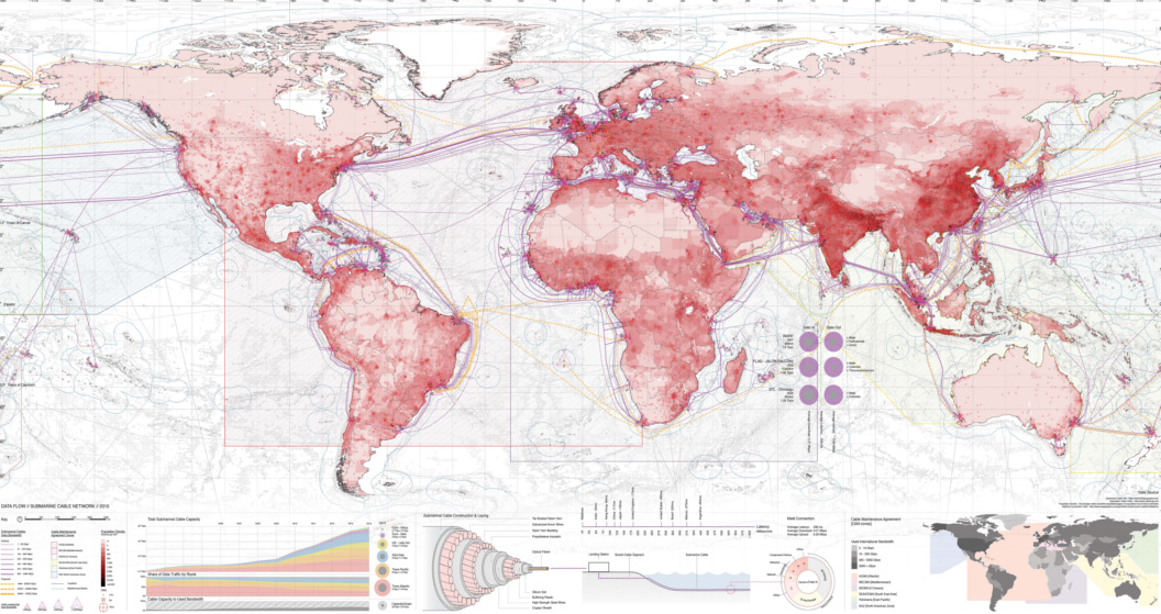Мировая карта подводных кабелей. В высоком разрешении- http://www.visualcapitalist.com/wp-content/uploads/2017/08/cable-map-full.jpg