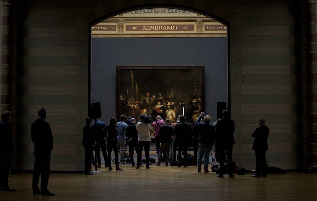 Картина Рембрандта «Ночной дозор». Фото: AP Photo / Peter Dejong