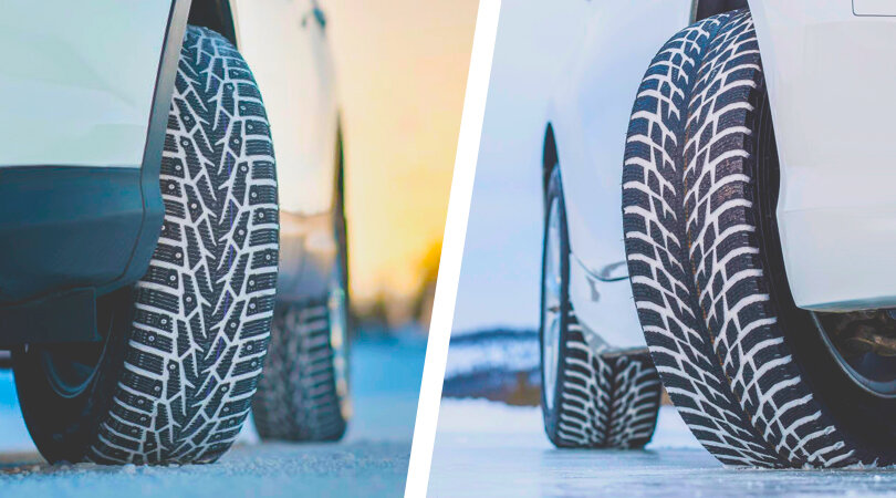 Шипованная и фрикционная модели шин "Nokian Tyres". Фото: nokiantyres.ru