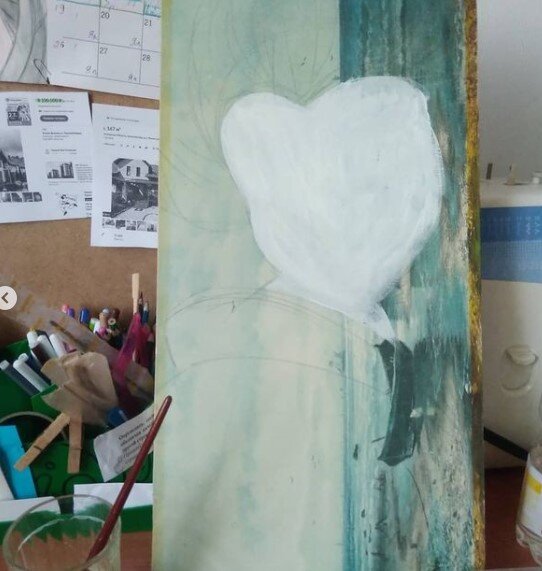 Картина в процессе (фото автора)