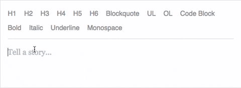 * Неизменяемое состояние редактора: * Модель Draft.js построена с использованием immutable-js, предлагая API с обновлениями функционального состояния и активно используя сохраняемость данных для масштабируемого использования памяти.Демо GitHub