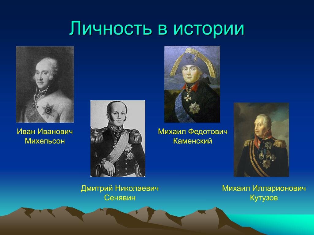 Личности в истории, которые изменили или повлияли на развитие истории