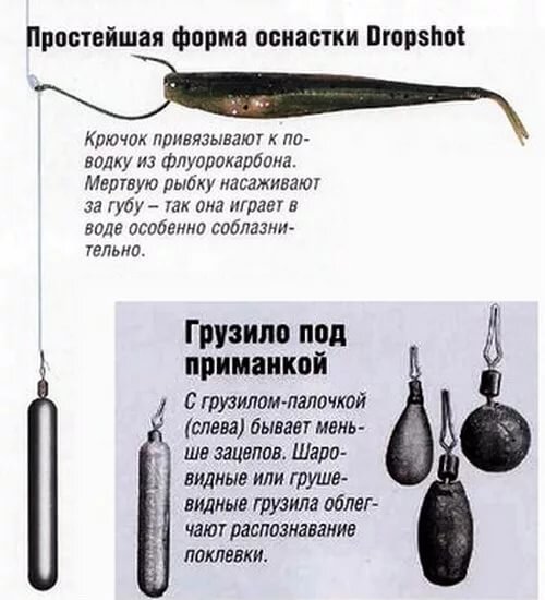 Дроп шот оснастка на судака схема Что такое дроп-шот оснастка на щуку Наш рыбак Дзен