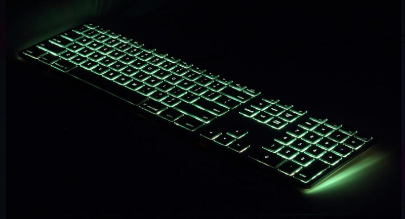 RGB-Backlit Wired Aluminum Keyboard for Mac and PC