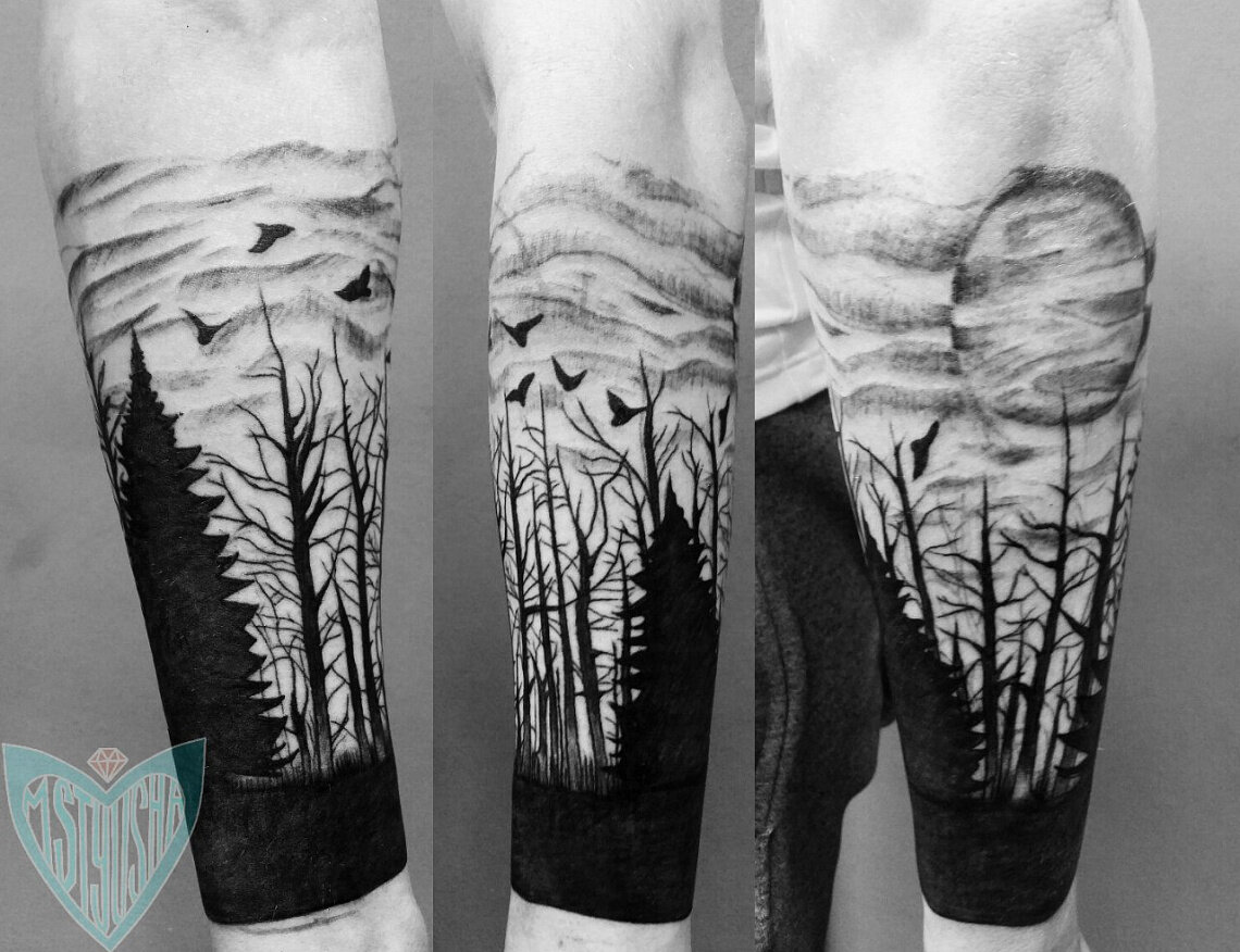 Сделаем тату в стиле Блэкворк | Korniets Tattoo Studio