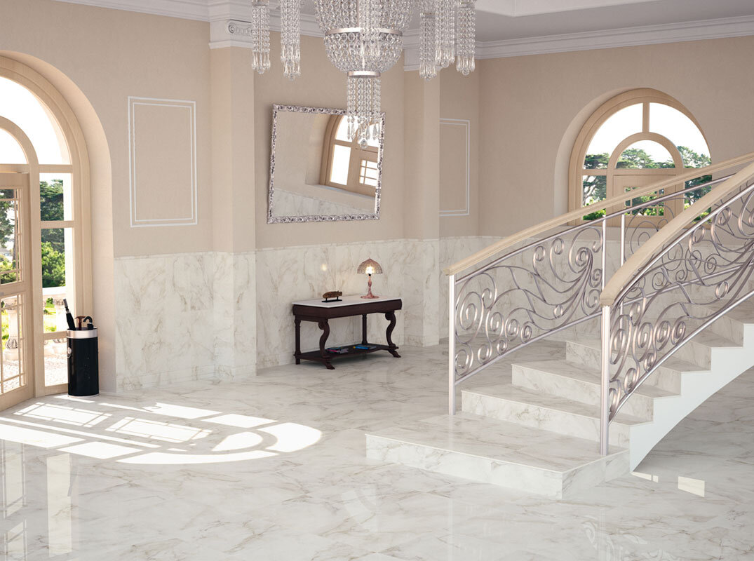 Из многолетней дизайнерской практики работы с мрамором, выведено несколько правил использования камня в интерьере: