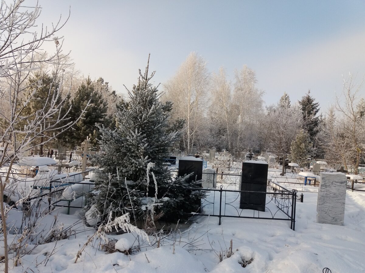 Омское кладбище, где работает Егор.