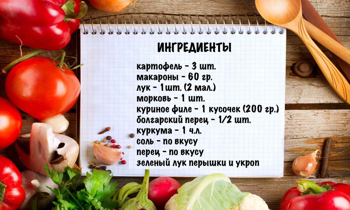 список ингредиентов