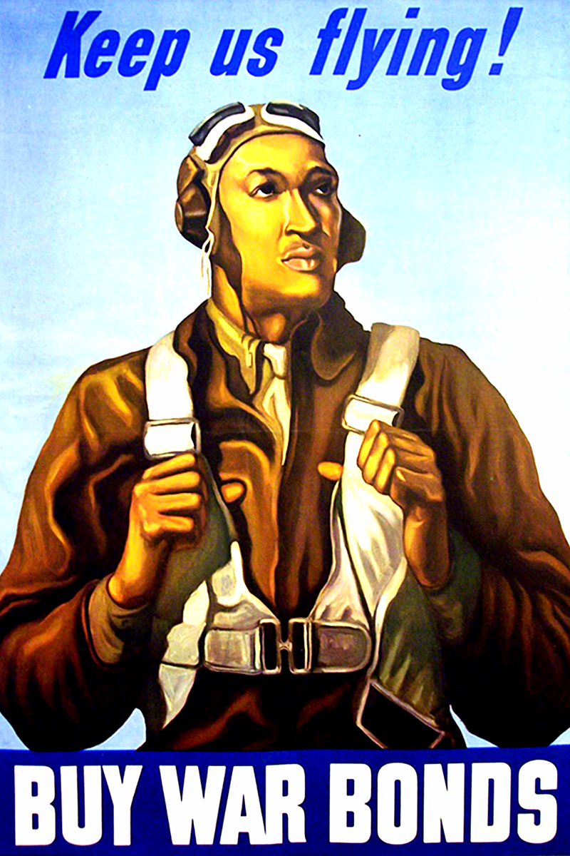 Плакат времён войны "Поддержи нас в воздухе!". Облигации военного займа. 