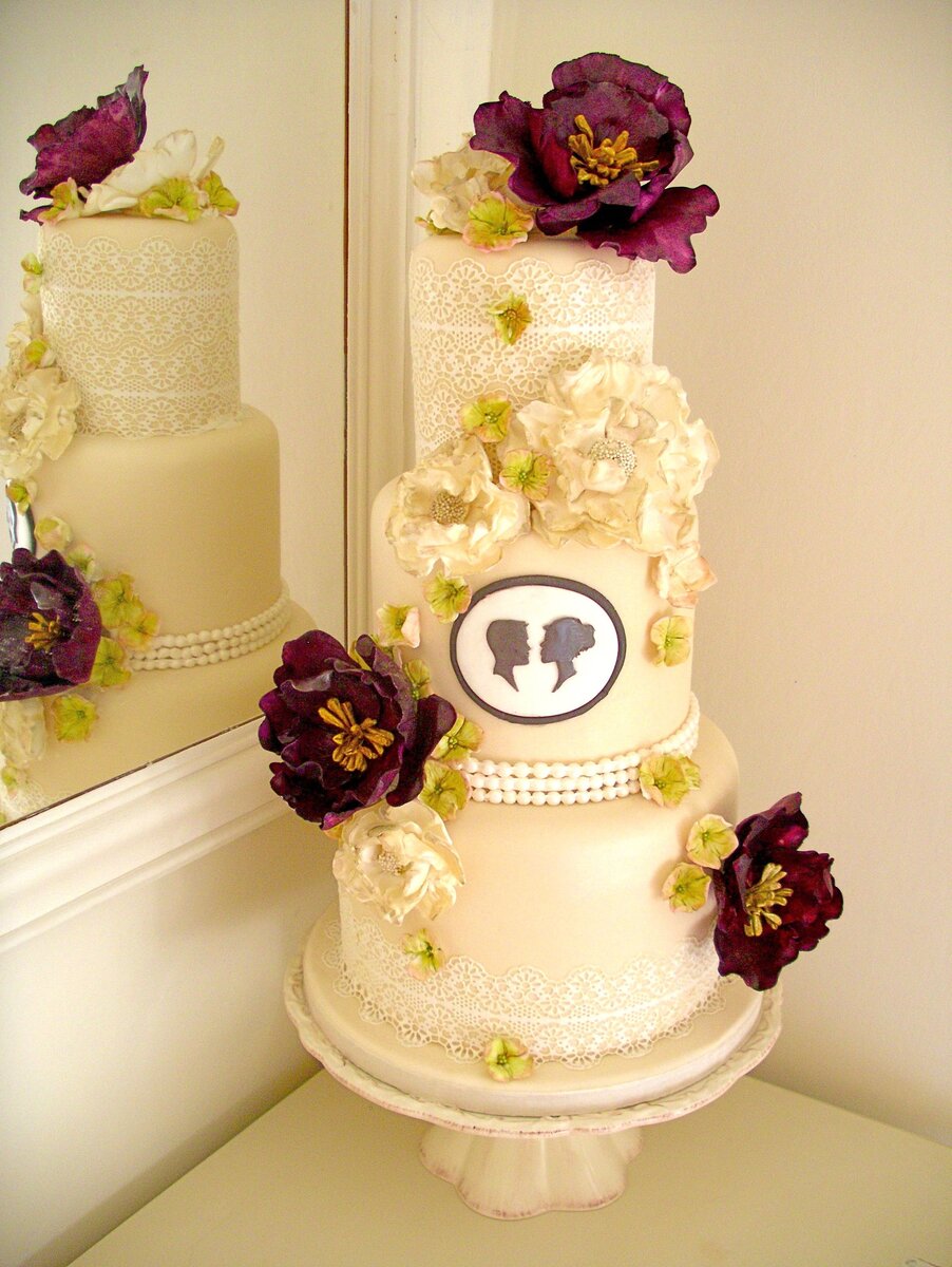 Sherlock themed wedding cake