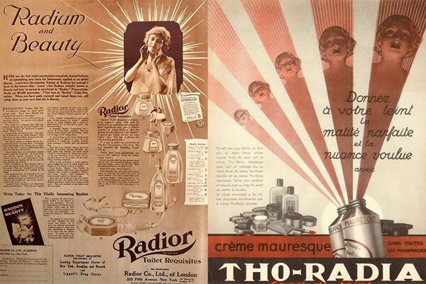 Реклама радиоактивной косметики Tho-Radia. Источник: mylitta.ru