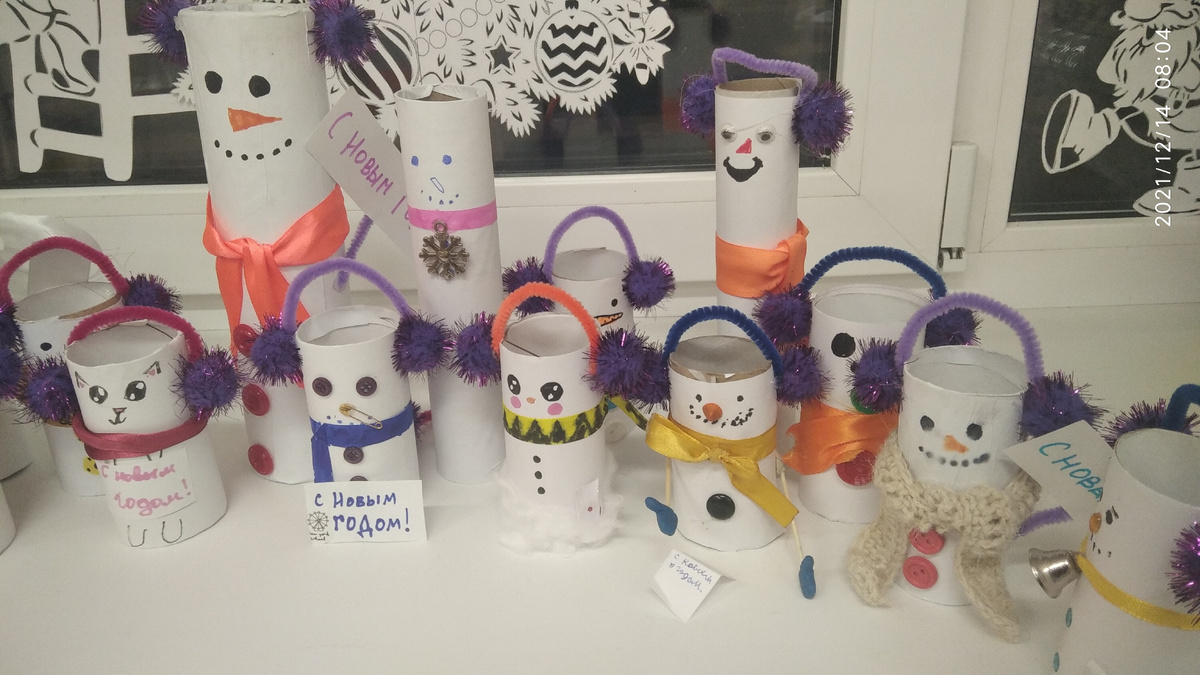 Снеговики, которых мы делали в школе