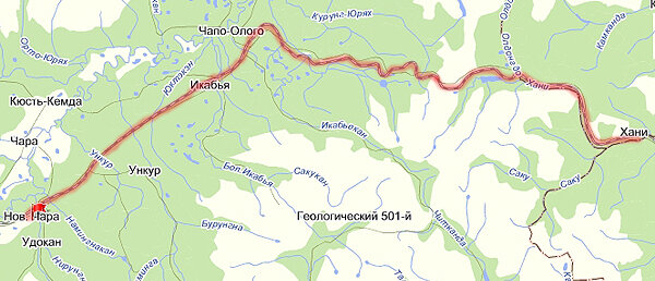 Карта новая чара забайкальский край