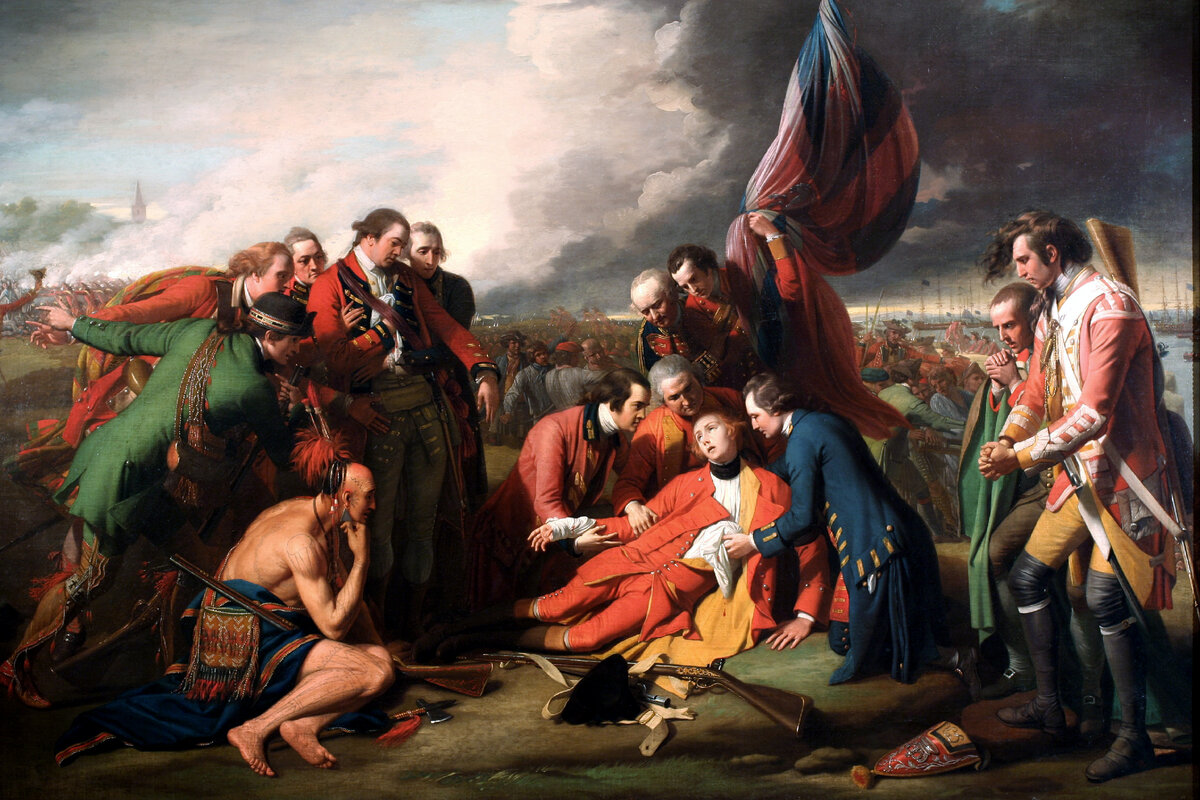 Смерть генерала Вольфа, Бенджамин Уэст, 151 × 213 см