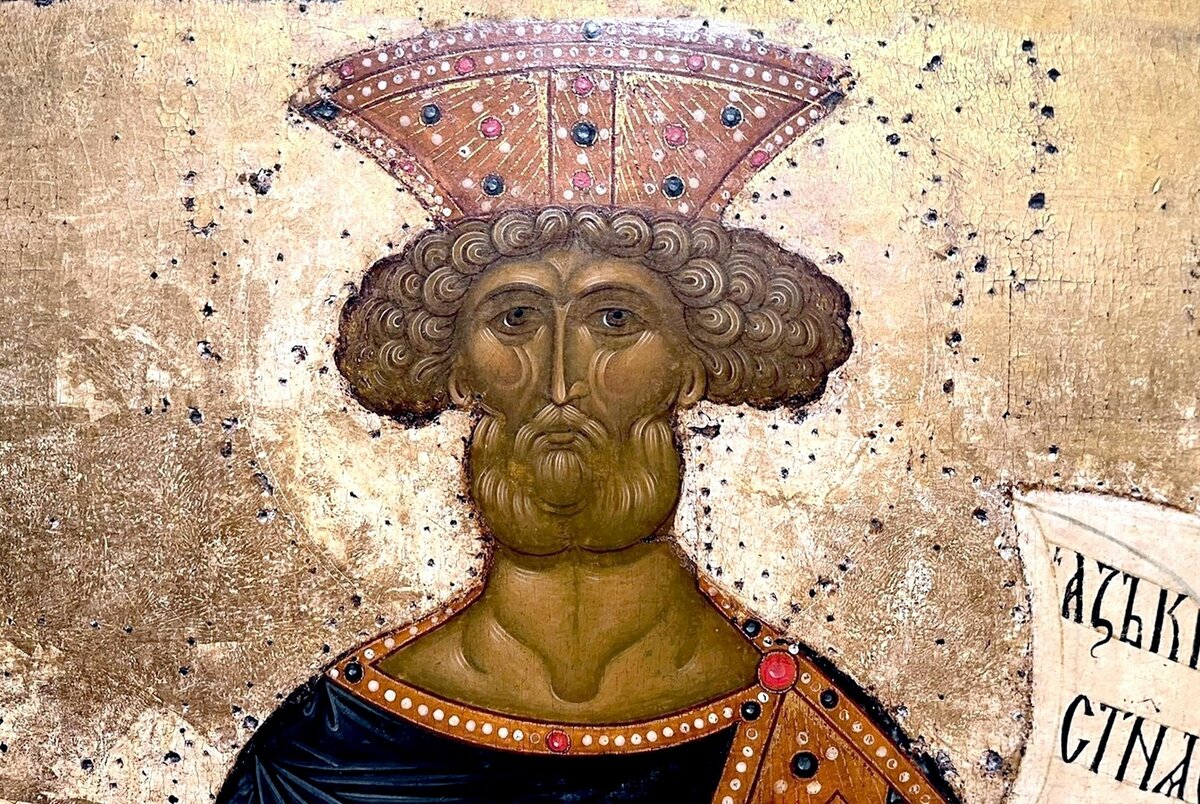 царь Давид, фрагмент иконы