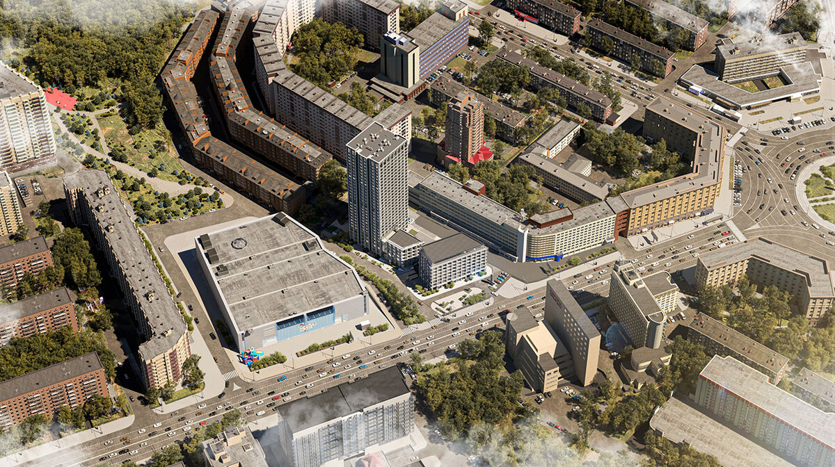 Вид на Роял Парк и Гагарин сити площадь Калинина