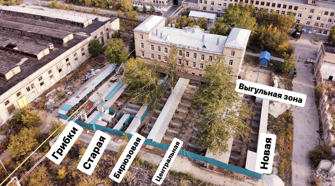 Расположение улиц в приюте. 