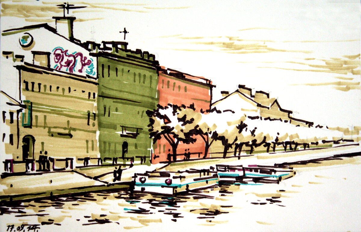 Фонтанка у дома Кочневой. 2014.