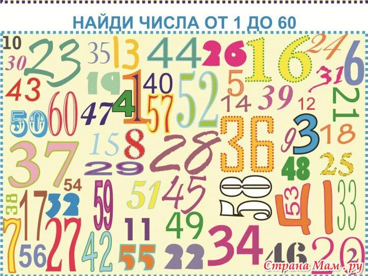 От 1 до 50 картинка