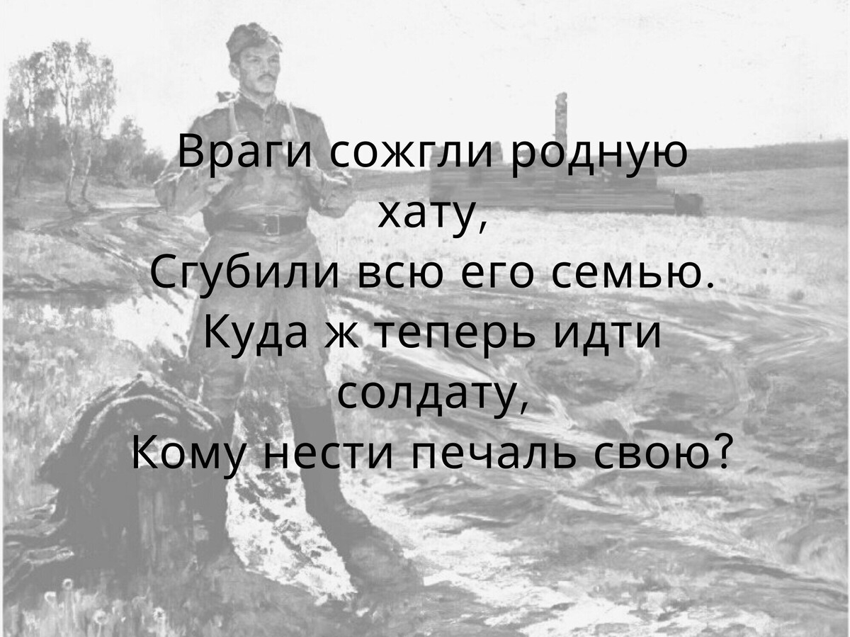 Враги сожгли родную хату анализ стихотворения по плану