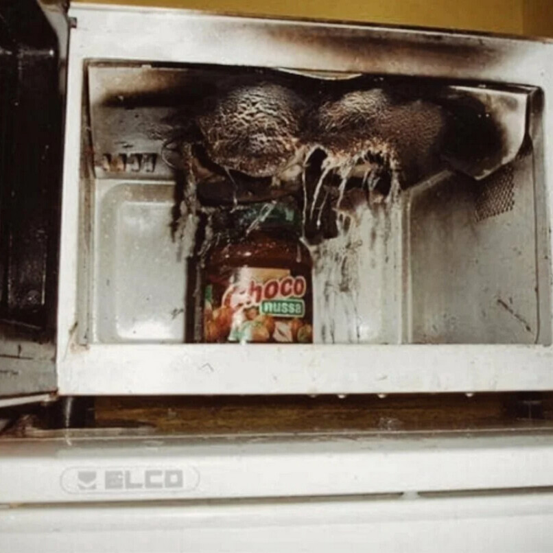 Пудель в микроволновке. Микроволновка взорвалась. Грязный холодильник. Плесень в холодильнике.
