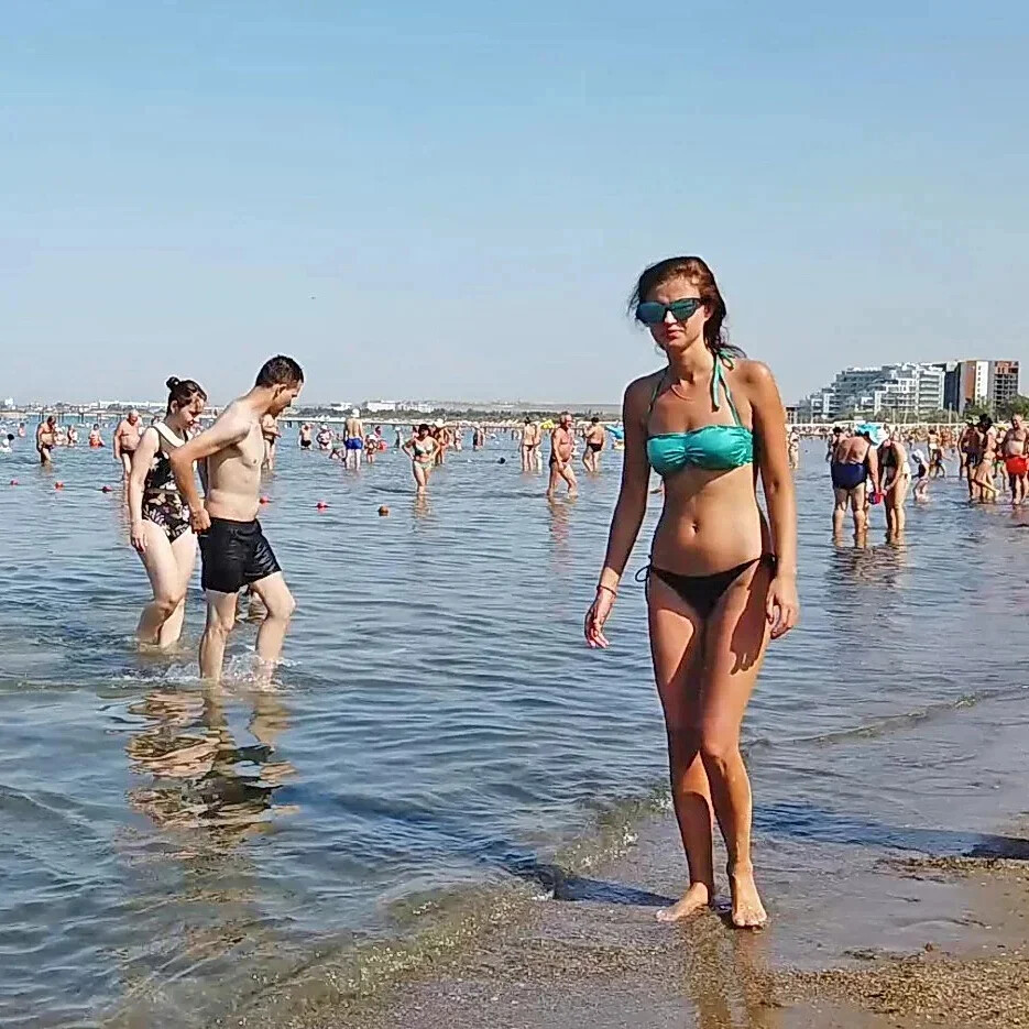 Летом на пляже в анапе