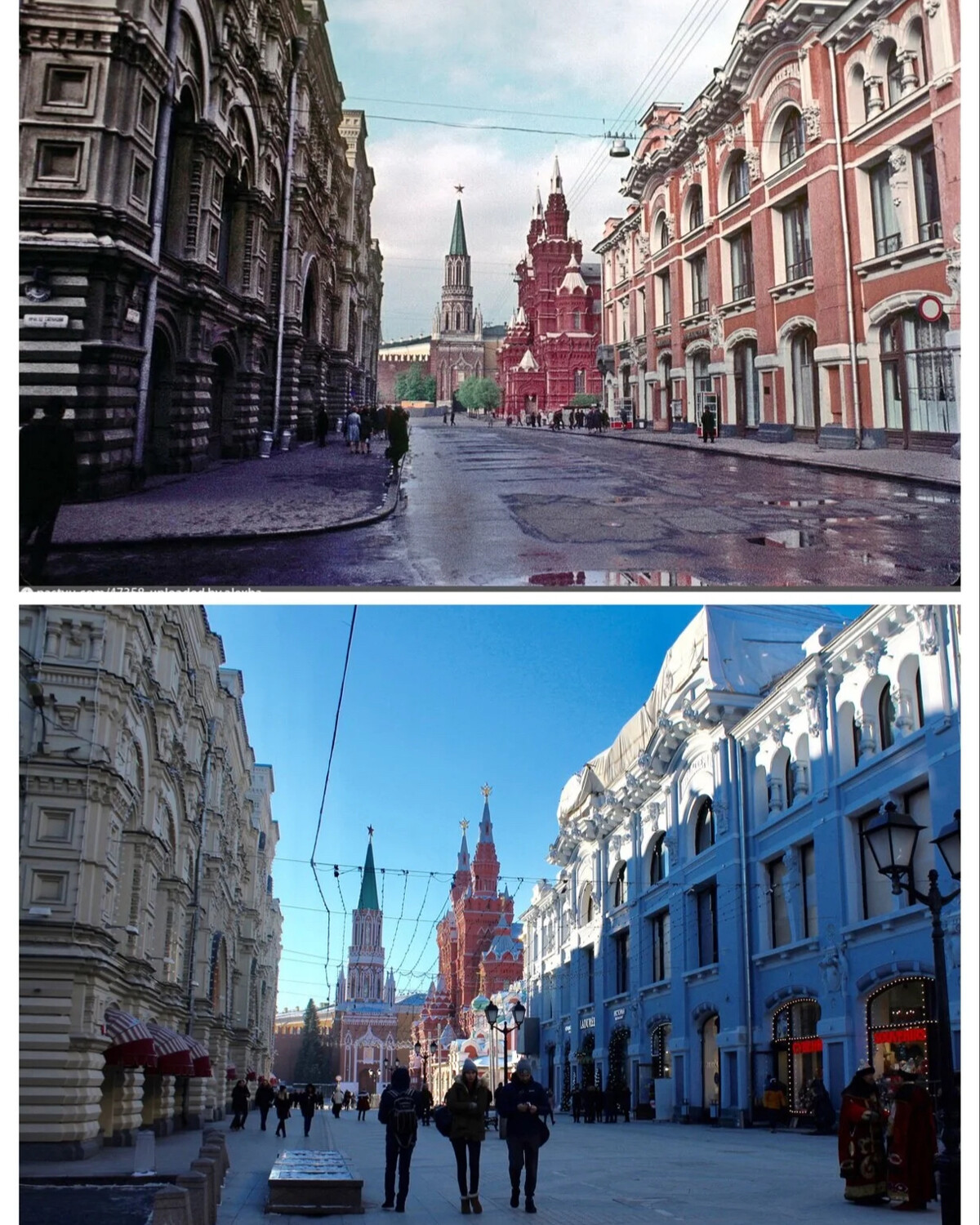 Никольская улица Москва тогда и сейчас. Москва тогда и сейчас. Улицы Москвы тогда и сейчас. Московская улица тогда и сейчас.