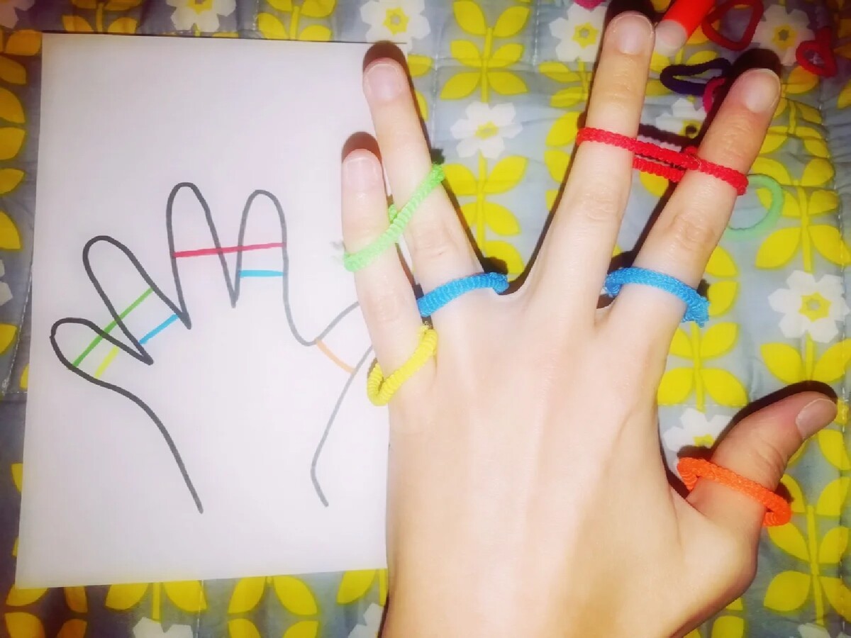 Игра резиночки на пальцах схемы