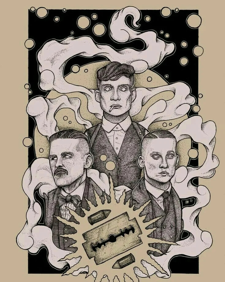 Тату эскиз острые козырьки