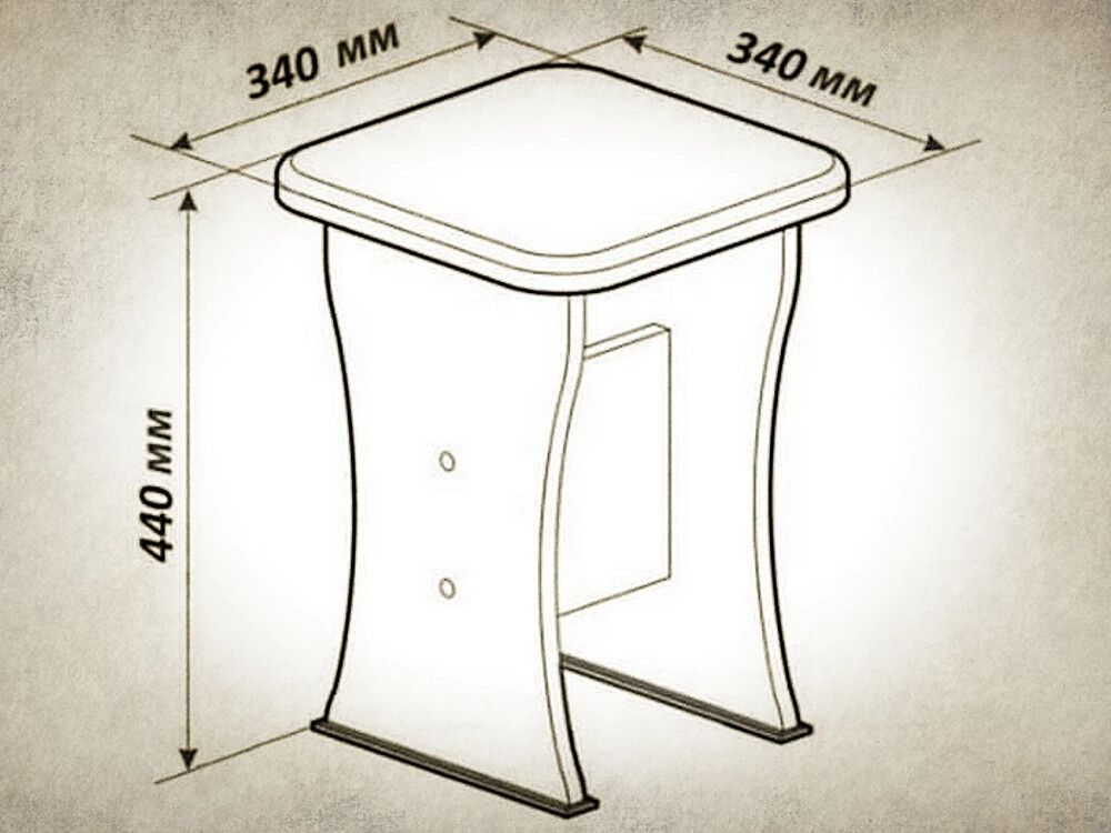 Табуретка из дсп чертежи