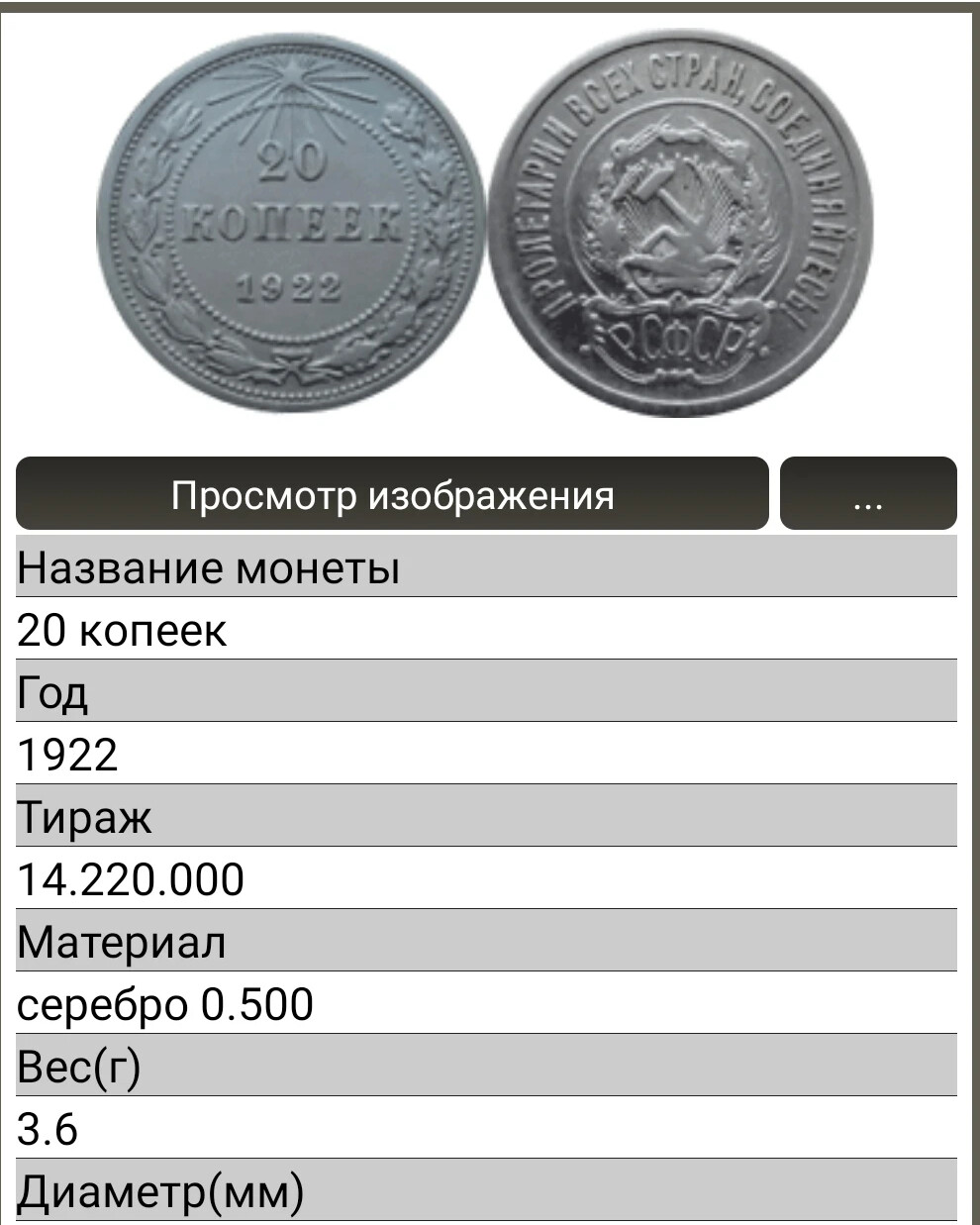 Монеты рсфср 1922