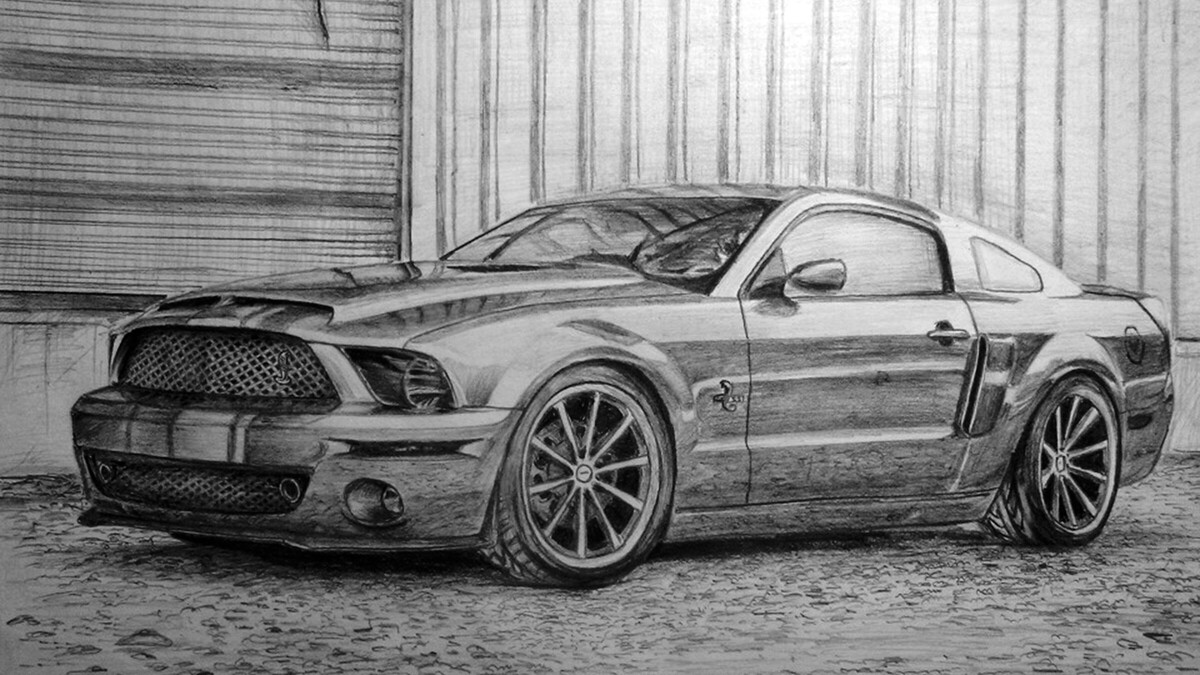Картинка карандашом авто
