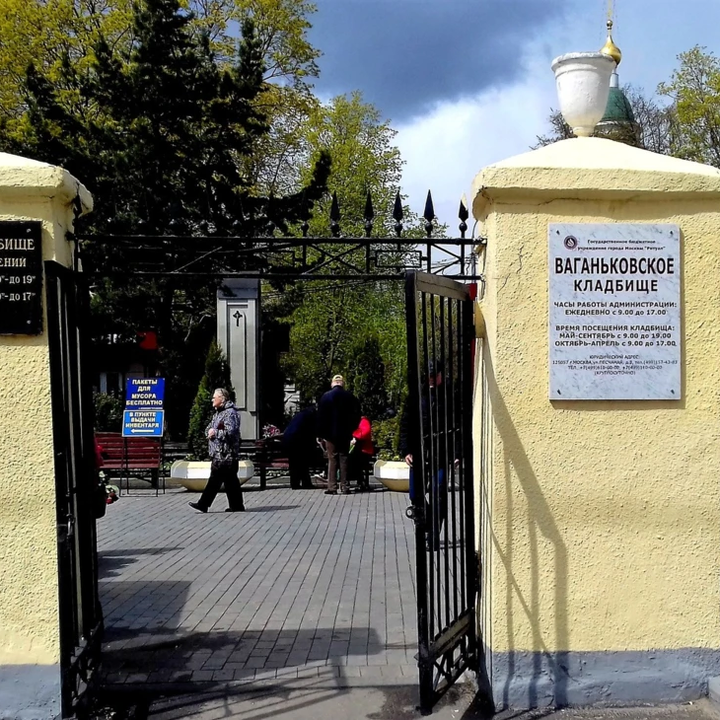 Схема ваганьковского кладбища с номерами
