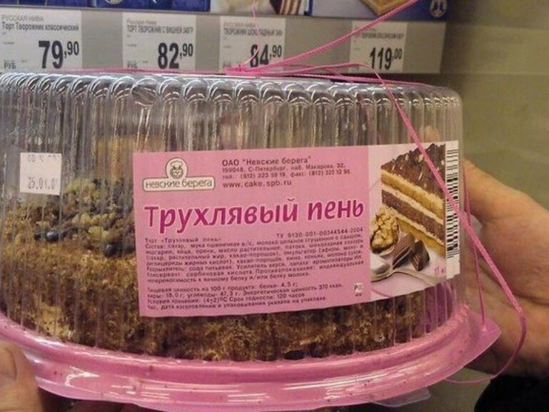 Торты из магазина названия