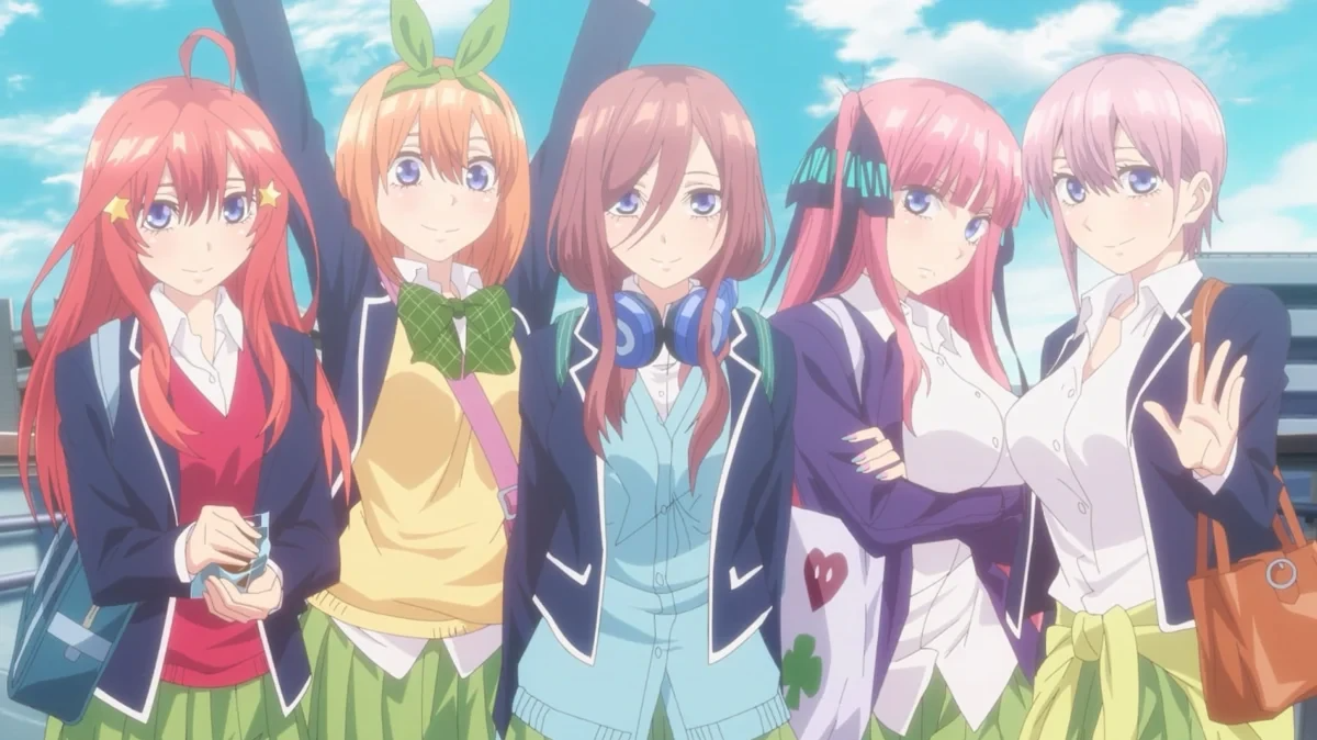 5 невест перевод. Пять невест / Gotoubun no Hanayome. Пять невест аниме 2 сезон. The quintessential Quintuplets аниме. Аниме пять невест 1 сезон 1 серия.