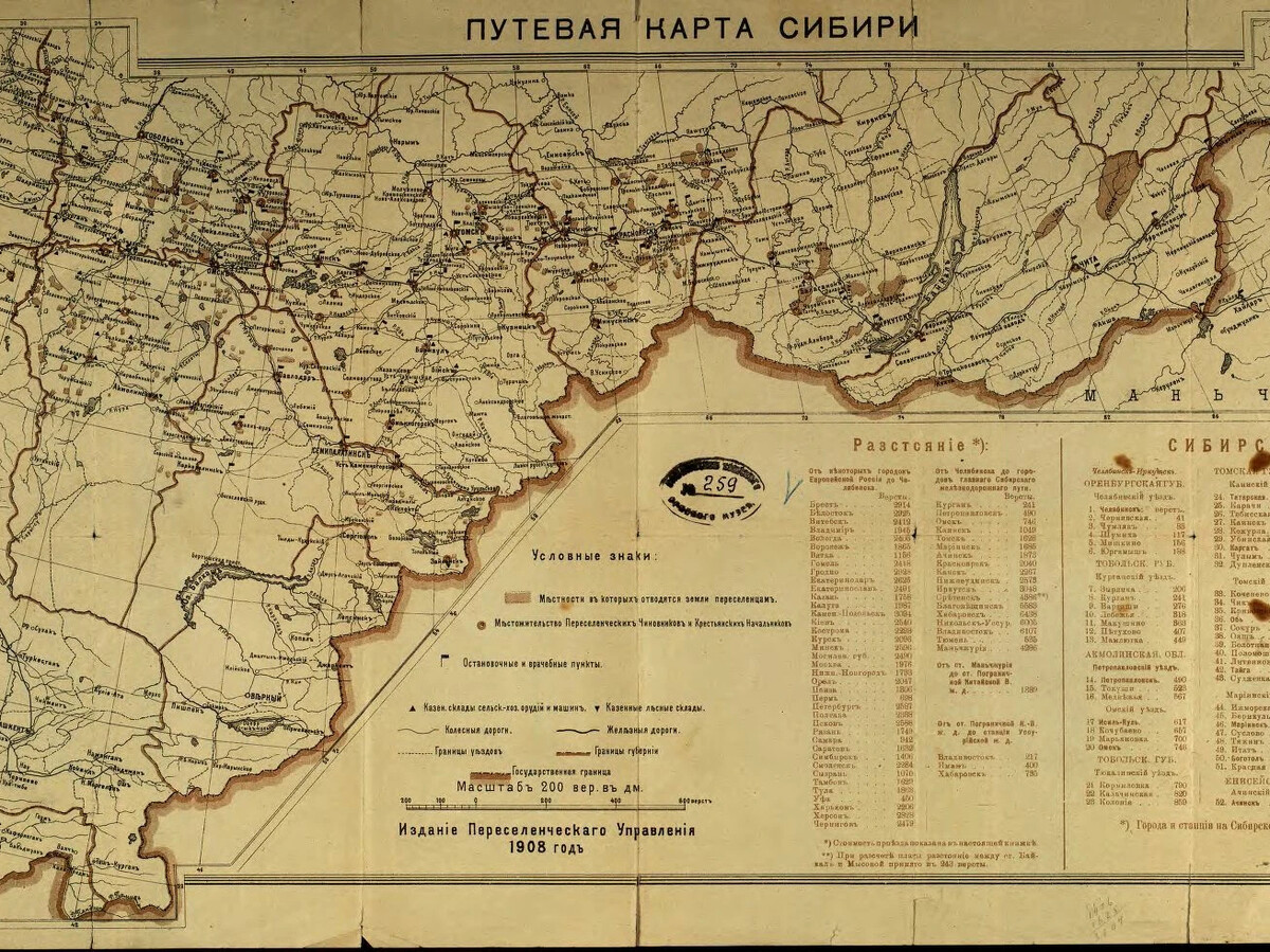 Карта омской губернии 1900 года