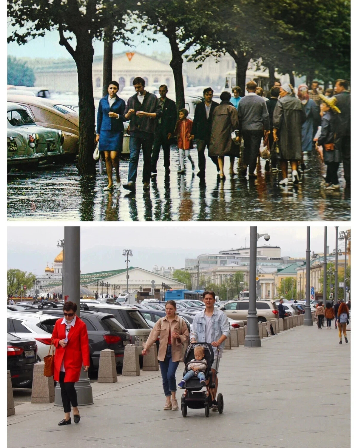 Былым москва. Фотогалерея жизни. Депрессивные москвичи идут. Фото Москва сквозь времена.