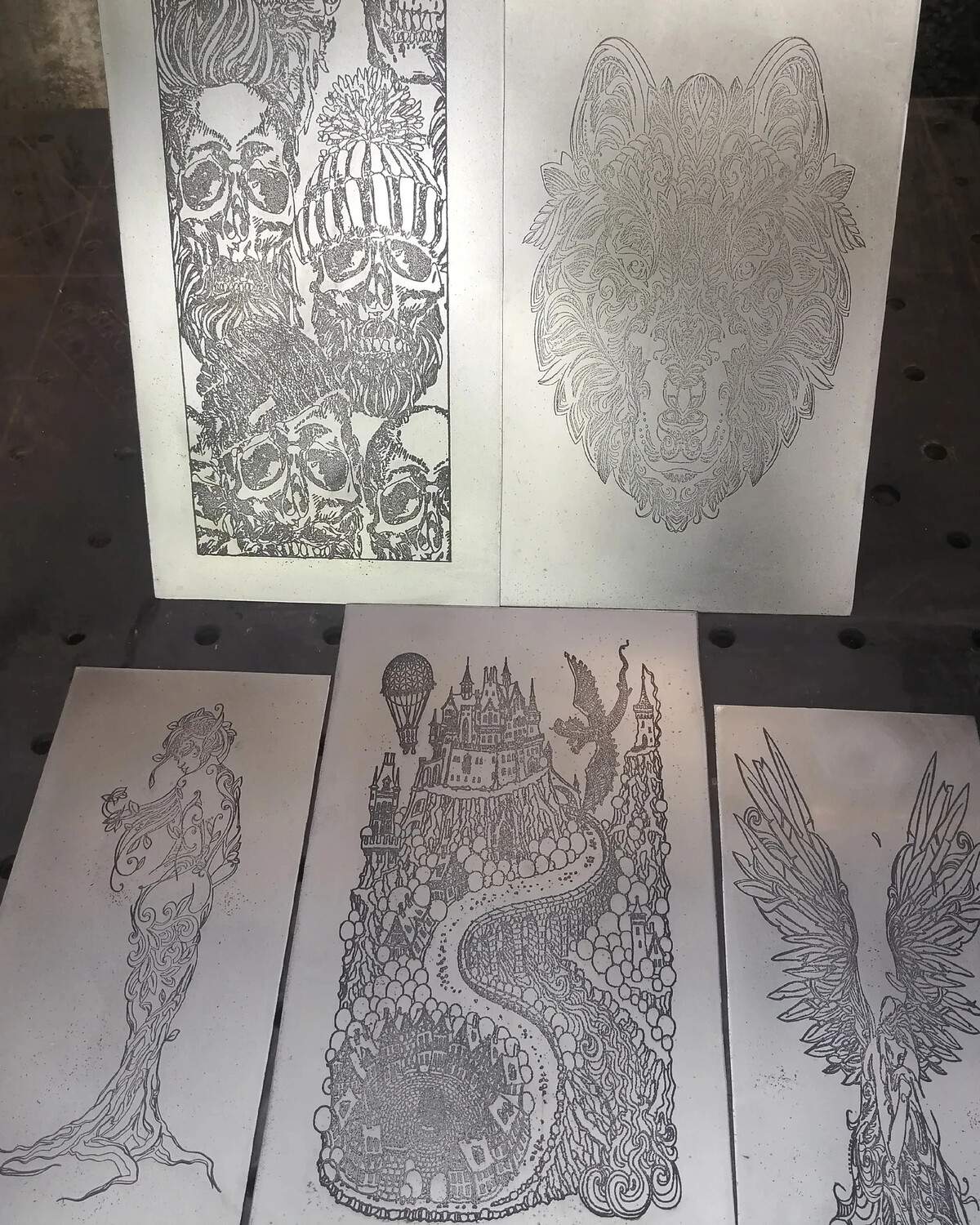 Рисунки для травления на металле