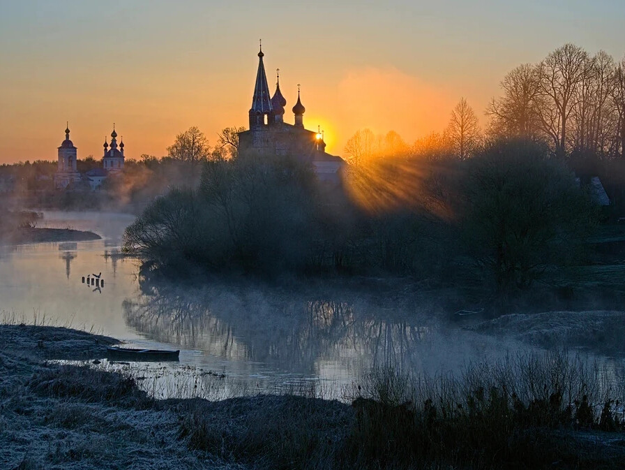 Более ранние. Село Дунилово старые фотографии. Русские березы и река фото.