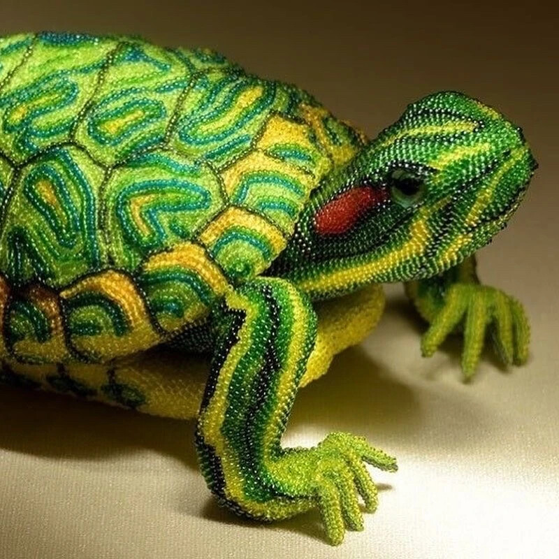 Схема плетения черепахи из бисера