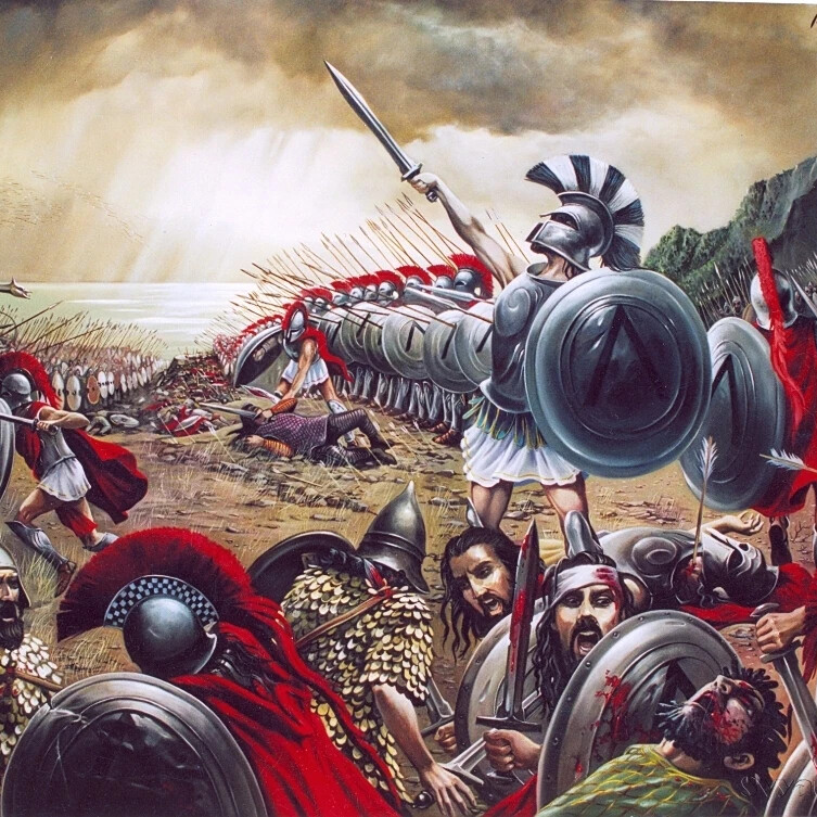 Великие сражения древности. Спарта Фермопильское сражение. Фермопильское ущелье 300 спартанцев. Битва при Фермопилах фреска. Греко-персидские войны фото.