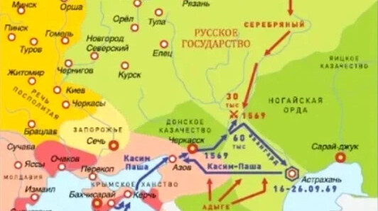Поход на астрахань карта